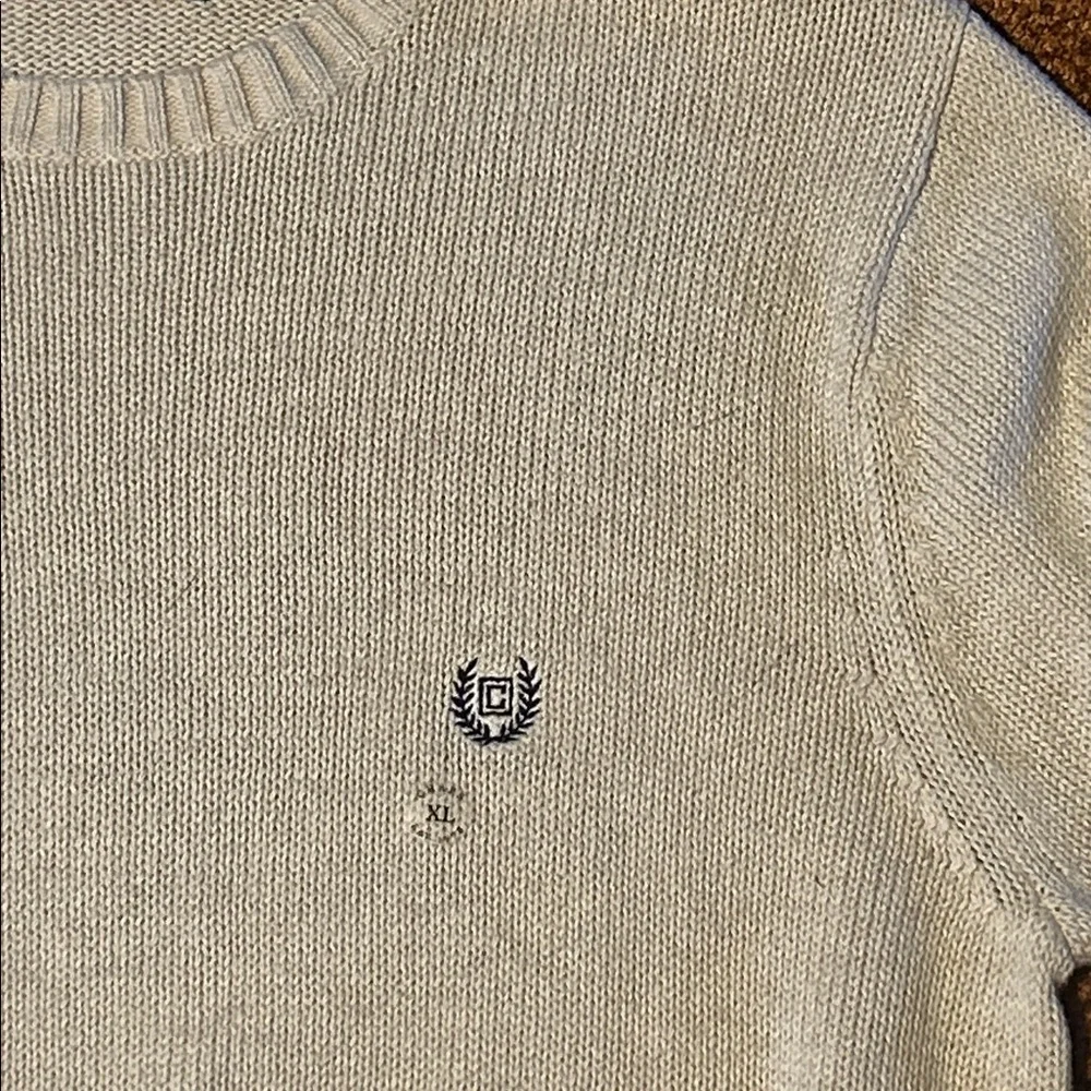 Chaps Men's Light Gray Crewneck Sweater
